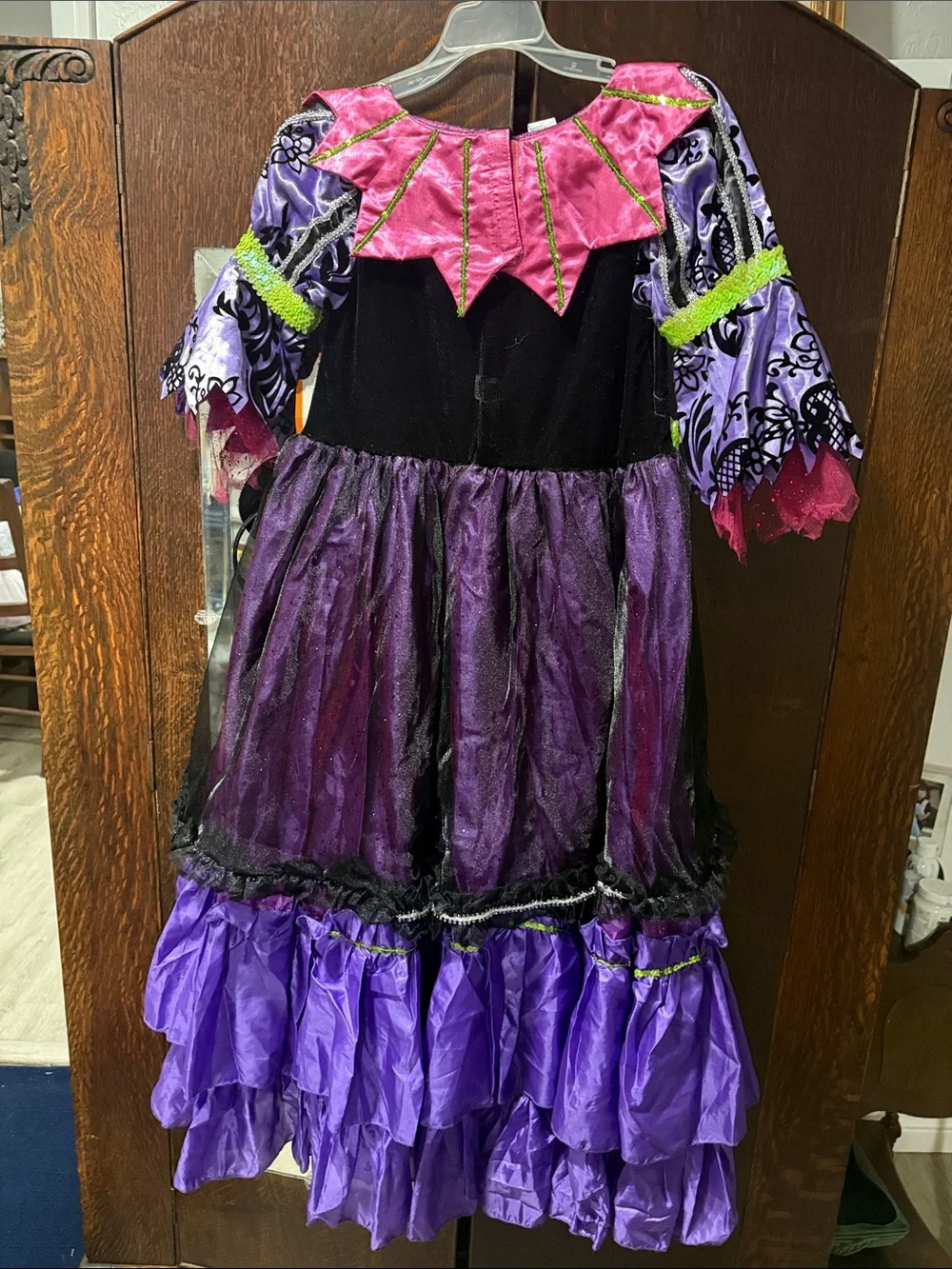 Purple Halloween Witch Costume Dress for Kids - Unbranded